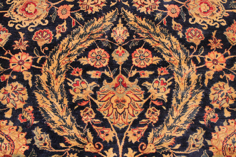 handmade Traditional Dabir Blue Maroon Hand Knotted RECTANGLE 100% WOOL area rug 9x12