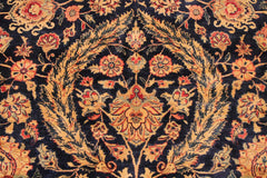 Semi-Antique Dabir Cassie Blue/Maroon Wool Rug - 9'2'' x 12'3''