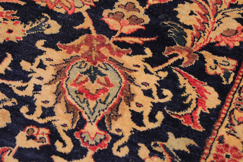 handmade Traditional Dabir Blue Maroon Hand Knotted RECTANGLE 100% WOOL area rug 9x12