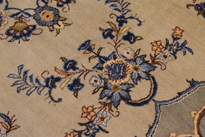 handmade Traditional Tabriz Green Blue Hand Knotted RECTANGLE 100% WOOL area rug 8 x 12