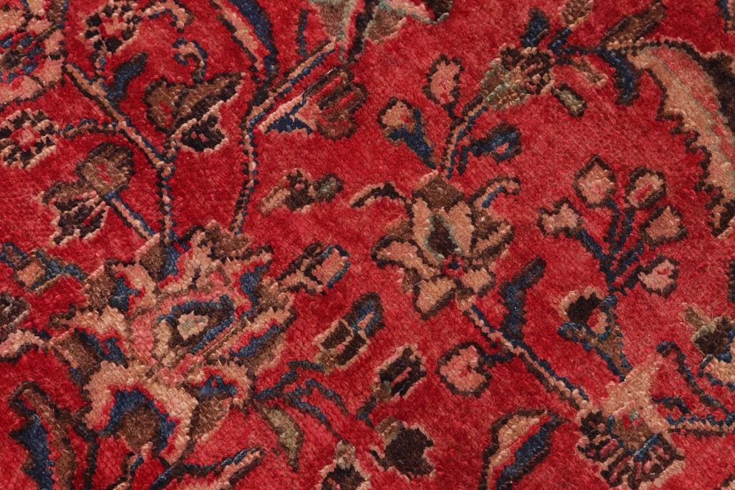 Traditional handmade Persian vintage distressed Red Brown Hand Knotted RECTANGLE 100% WOOL area rug 9 x 12