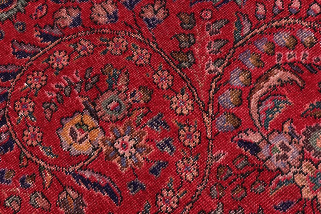 Traditional handmade Persian vintage distressed Red Blue Hand Knotted RECTANGLE 100% WOOL area rug 7 x 10