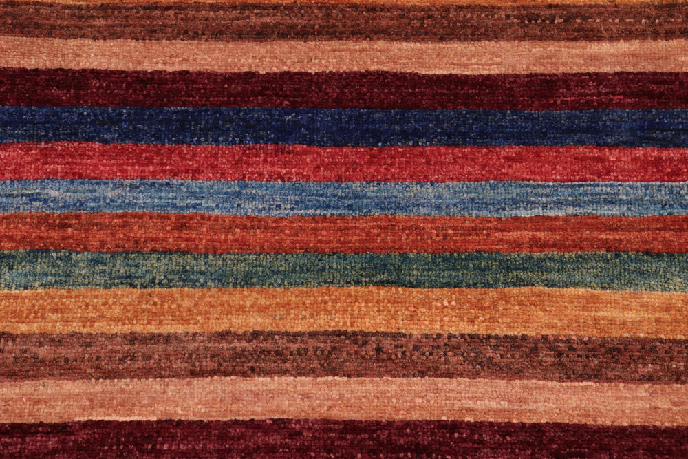 handmade Geometric Kurjean Red Blue Hand Knotted RECTANGLE 100% WOOL area rug 9x12