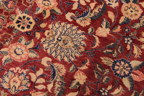 handmade Traditional Hussani Red Blue Hand Knotted RECTANGLE 100% WOOL area rug 9x11