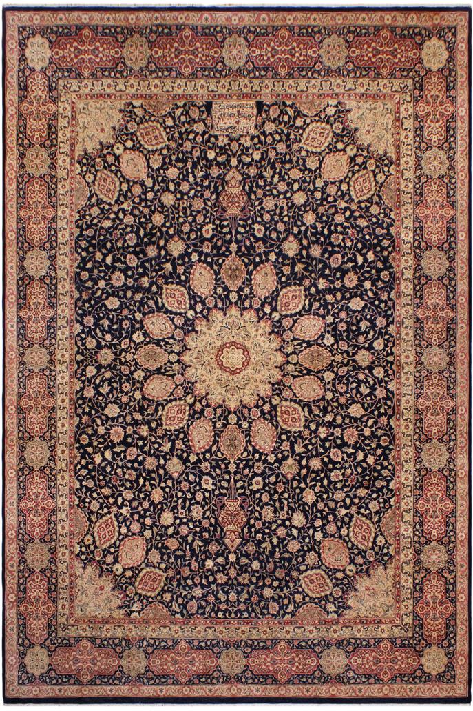 Traditional Ardbeel Rosio Blue Red Hand Knotted Area rugs 9 x 12