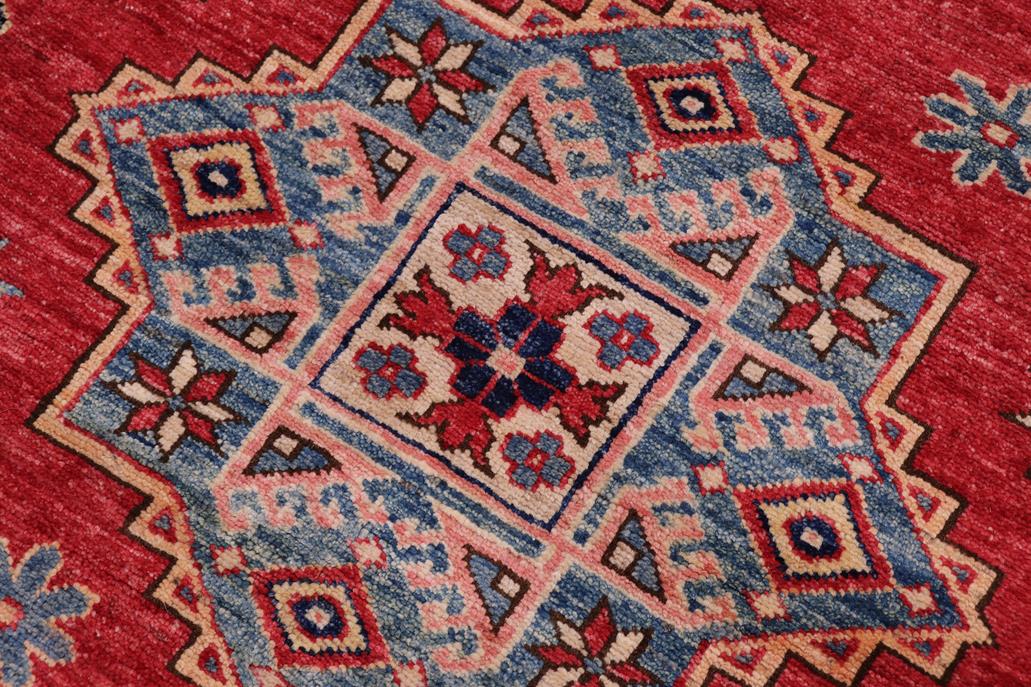 handmade Geometric Super Kazak Red Beige Hand Knotted RECTANGLE 100% WOOL area rug 12 x 15