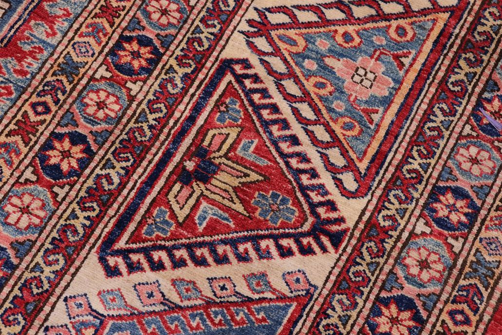 handmade Geometric Super Kazak Red Beige Hand Knotted RECTANGLE 100% WOOL area rug 12 x 15