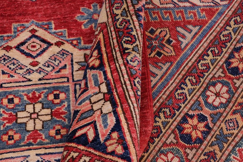 handmade Geometric Super Kazak Red Beige Hand Knotted RECTANGLE 100% WOOL area rug 12 x 15