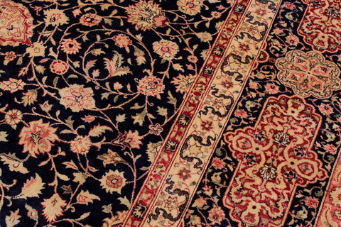 handmade Traditional Ardbeel Blue Red Hand Knotted RECTANGLE 100% WOOL area rug 9x12