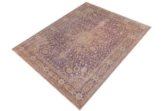 handmade Vintage Sheikh Shaf Purple Green Hand Knotted RECTANGLE 100% WOOL area rug 10' x 13'