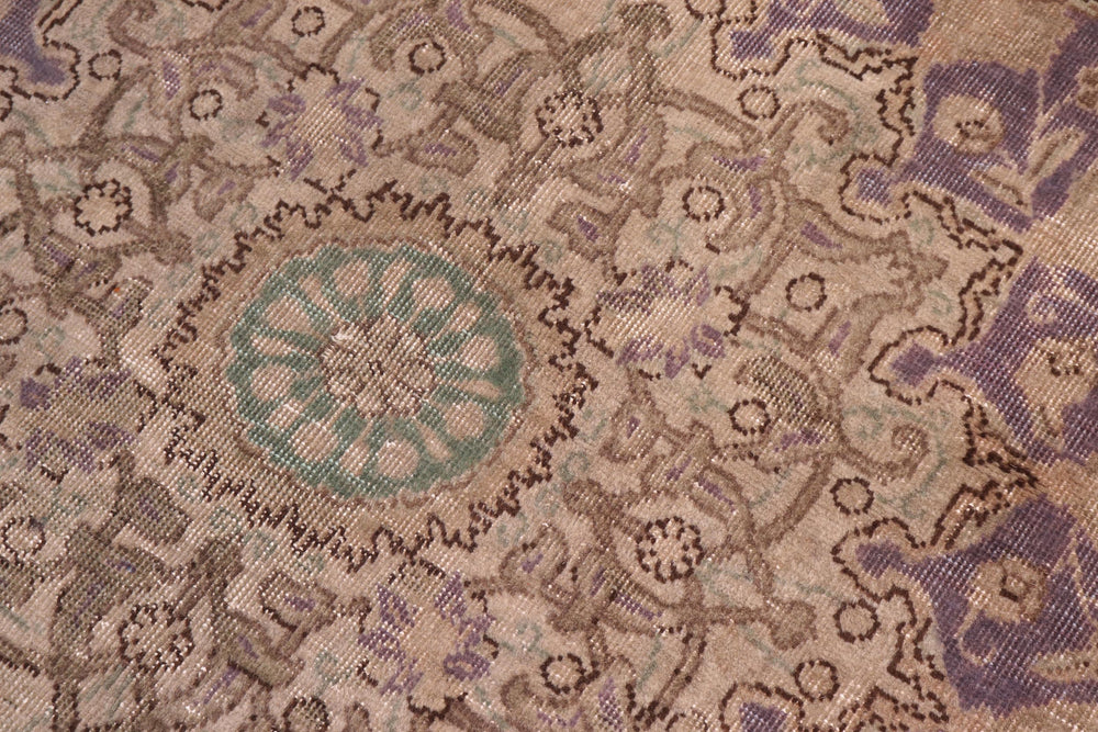 handmade Vintage Sheikh Shaf Purple Green Hand Knotted RECTANGLE 100% WOOL area rug 10' x 13'