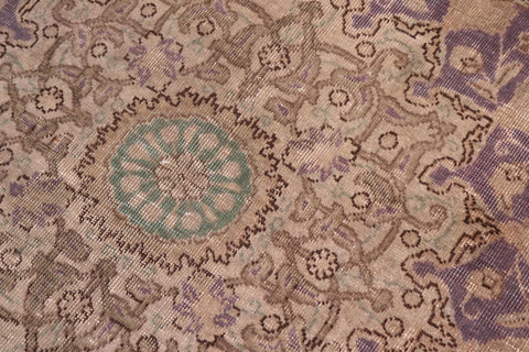 handmade Vintage Sheikh Shaf Purple Green Hand Knotted RECTANGLE 100% WOOL area rug 10' x 13'