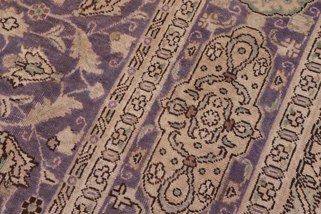 handmade Vintage Sheikh Shaf Purple Green Hand Knotted RECTANGLE 100% WOOL area rug 10 x 13