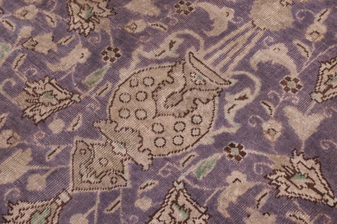 handmade Vintage Sheikh Shaf Purple Green Hand Knotted RECTANGLE 100% WOOL area rug 10' x 13'