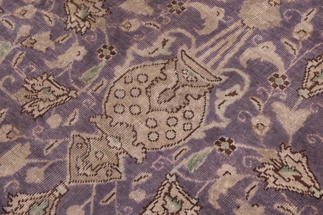 handmade Vintage Sheikh Shaf Purple Green Hand Knotted RECTANGLE 100% WOOL area rug 10 x 13