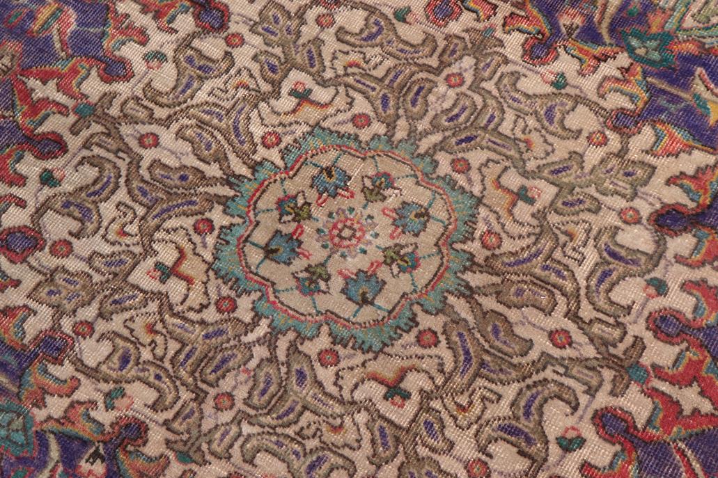 handmade Vintage Sheikh Shaf Blue Rust Hand Knotted RECTANGLE 100% WOOL area rug 10 x 13