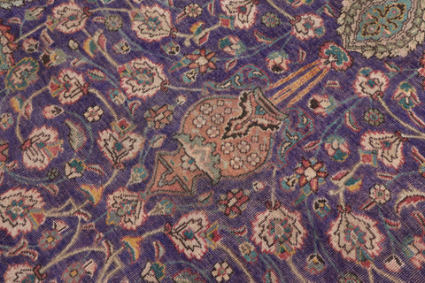 handmade Vintage Sheikh Shaf Blue Rust Hand Knotted RECTANGLE 100% WOOL area rug 10' x 13'