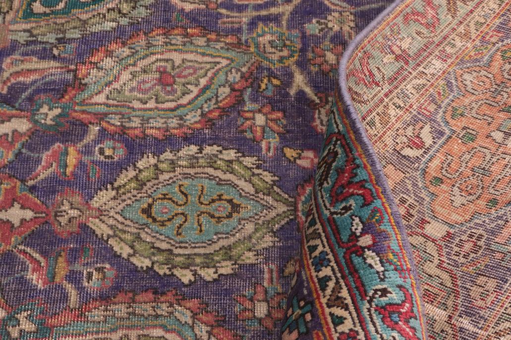 handmade Vintage Sheikh Shaf Blue Rust Hand Knotted RECTANGLE 100% WOOL area rug 10 x 13