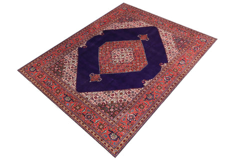 handmade Traditional Tabriz Blue Rust Hand Knotted RECTANGLE 100% WOOL area rug 10 x 13
