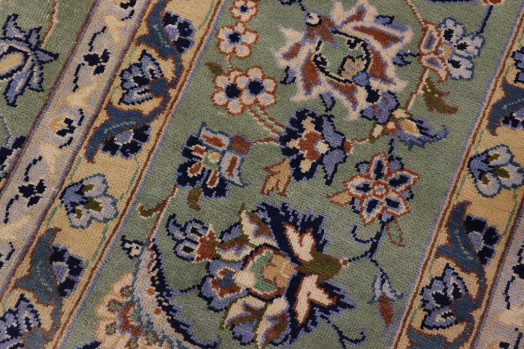 Traditional handmade Persian vintage distressed Green Blue Hand Knotted RECTANGLE 100% WOOL area rug 10 x 13
