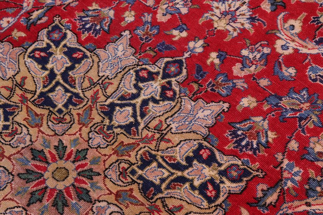 Traditional handmade Persian vintage distressed Red Blue Hand Knotted RECTANGLE 100% WOOL area rug 10 x 16