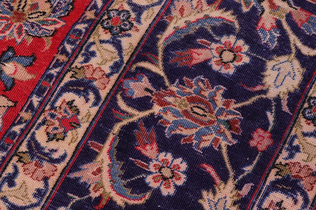 Traditional handmade Persian vintage distressed Red Blue Hand Knotted RECTANGLE 100% WOOL area rug 10 x 16
