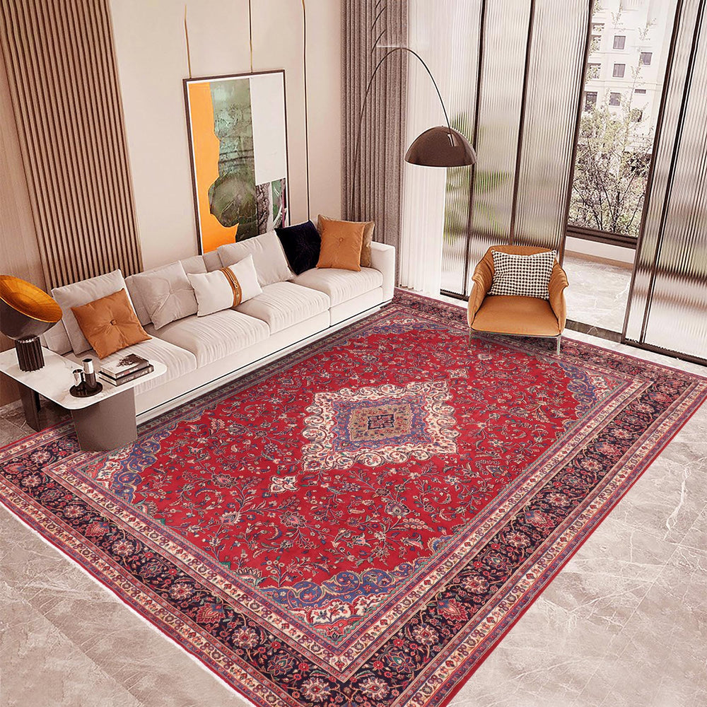 handmade Traditional Kashan Red Blue Hand Knotted RECTANGLE 100% WOOL area rug 10 x 14