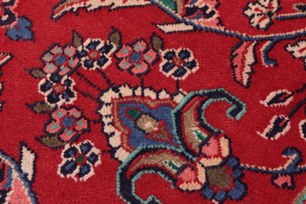 handmade Traditional Kashan Red Blue Hand Knotted RECTANGLE 100% WOOL area rug 10 x 14