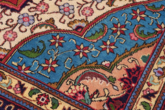 handmade Traditional Tabriz Red Blue Hand Knotted RECTANGLE 100% Wool Pile area rug 10x13