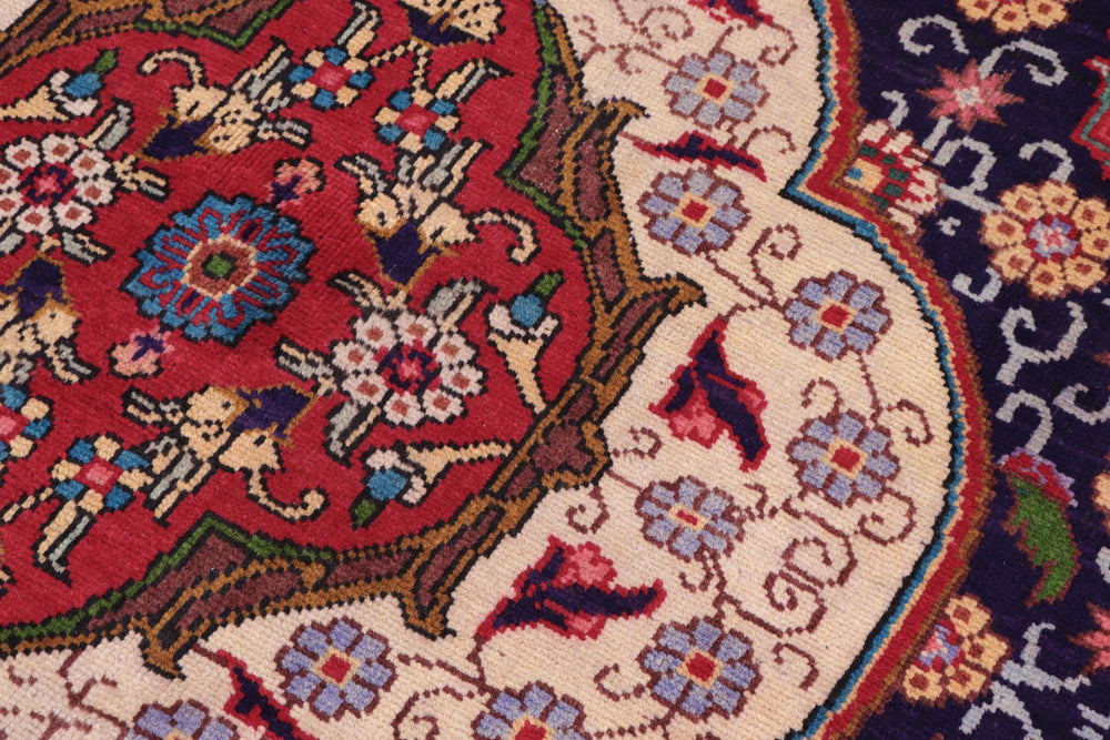 handmade Traditional Tabriz Red Blue Hand Knotted RECTANGLE 100% WOOL area rug 10 x 13