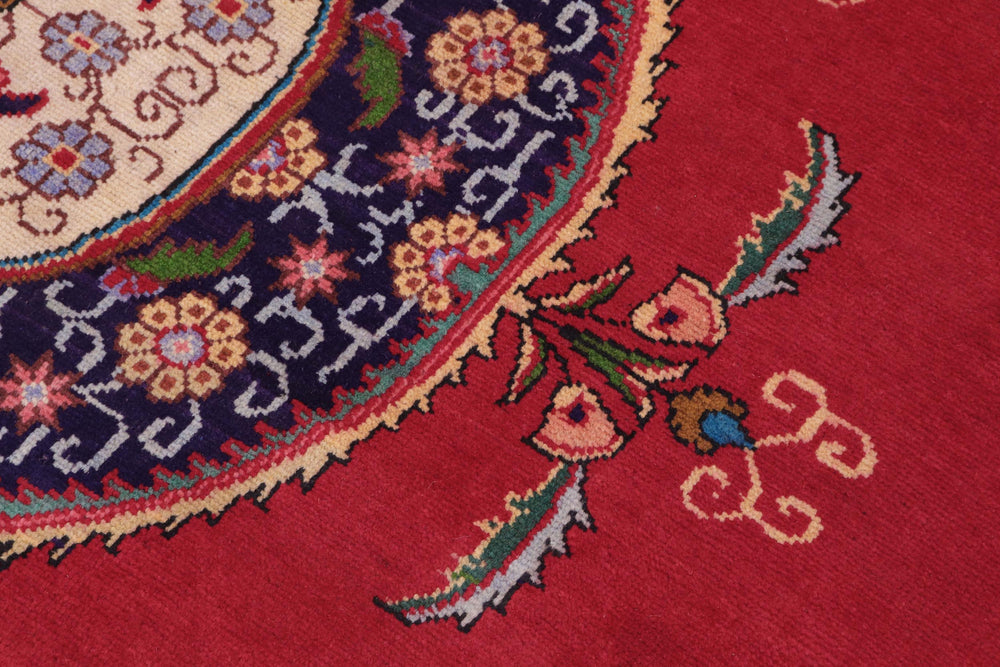 handmade Traditional Tabriz Red Blue Hand Knotted RECTANGLE 100% WOOL area rug 10 x 13