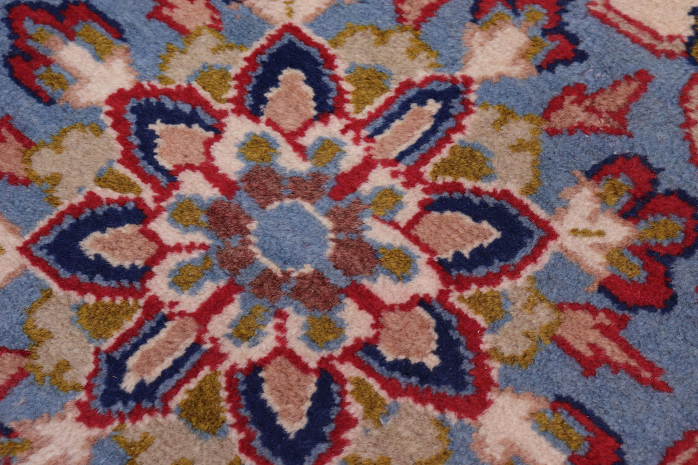 handmade Traditional Kashan Red Blue Hand Knotted RECTANGLE 100% WOOL area rug 10 x 14