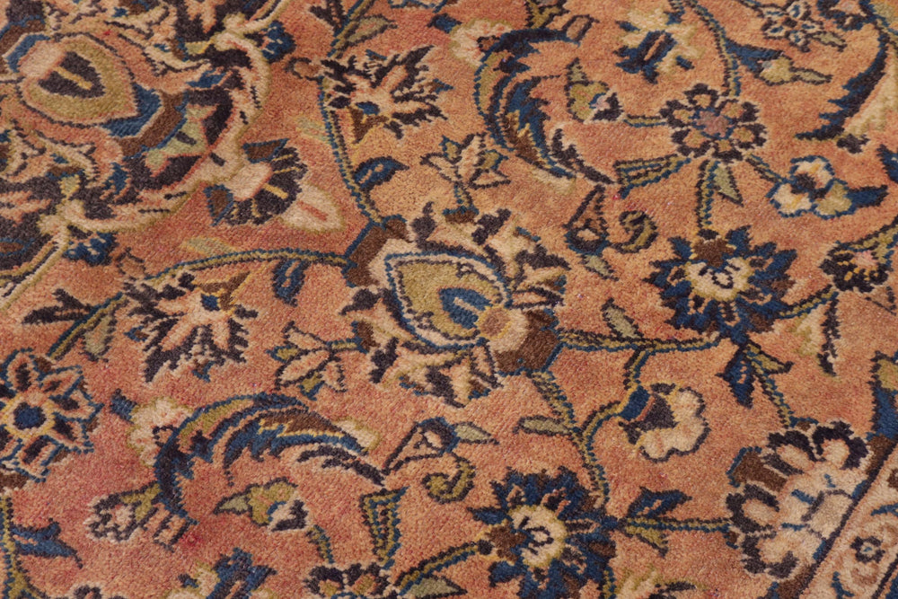 handmade Traditional Kashan Red Blue Hand Knotted RECTANGLE 100% WOOL area rug 10 x 13