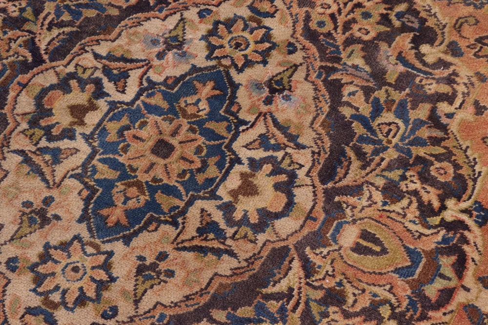 handmade Traditional Kashan Red Blue Hand Knotted RECTANGLE 100% WOOL area rug 10 x 13