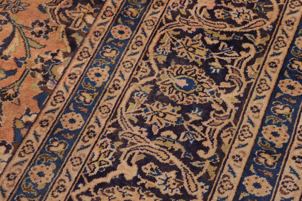 handmade Traditional Kashan Red Blue Hand Knotted RECTANGLE 100% WOOL area rug 10 x 13