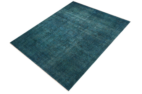 handmade Modern Over Dyed Green Black Hand Knotted RECTANGLE 100% WOOL area rug 10' x 13'