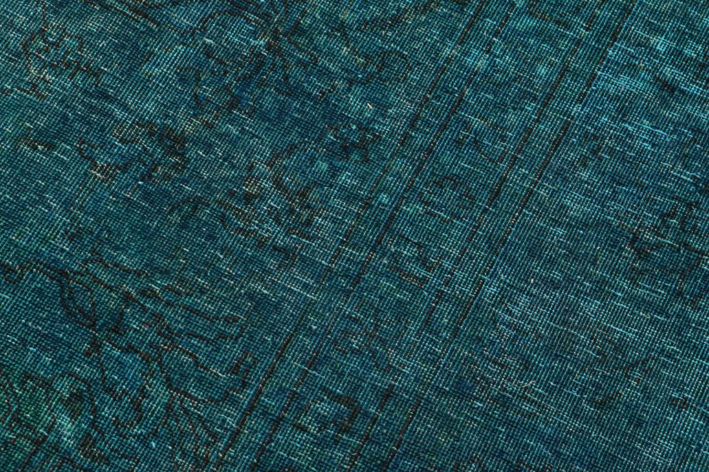 handmade Vintage Over Dyed Green Black Hand Knotted RECTANGLE 100% WOOL area rug 10x13