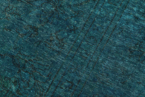 handmade Modern Over Dyed Green Black Hand Knotted RECTANGLE 100% WOOL area rug 10' x 13'