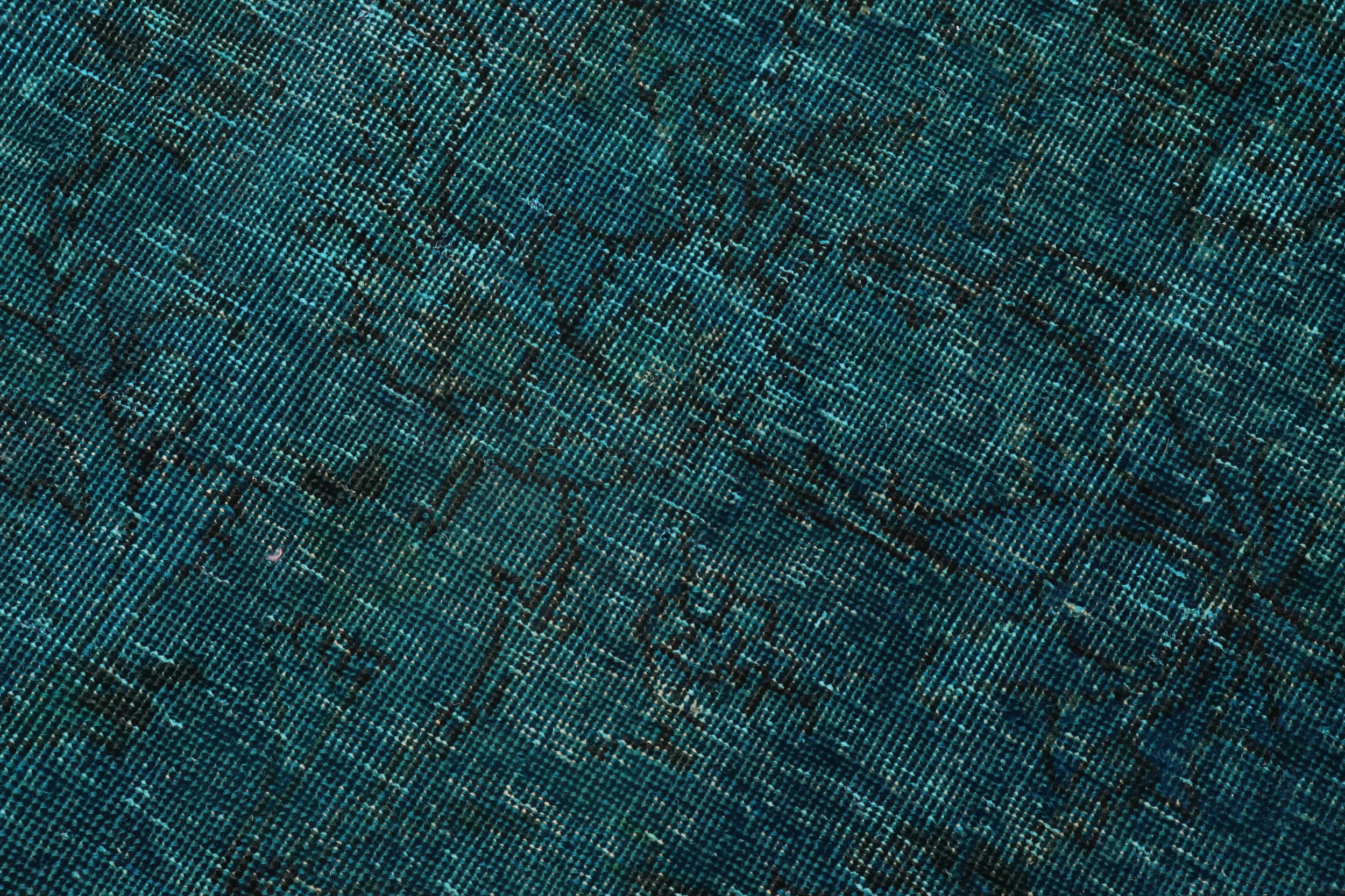 handmade Modern Over Dyed Green Black Hand Knotted RECTANGLE 100% WOOL area rug 10' x 13'