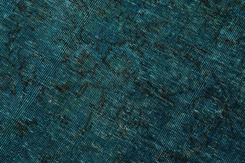 handmade Modern Over Dyed Green Black Hand Knotted RECTANGLE 100% WOOL area rug 10' x 13'