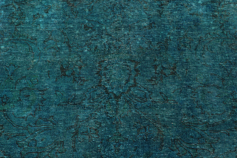 handmade Modern Over Dyed Green Black Hand Knotted RECTANGLE 100% WOOL area rug 10' x 13'