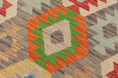 handmade Geometric Kilim Purple Red Hand-Woven RECTANGLE 100% WOOL area rug 9 x 13