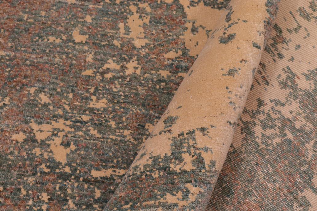 handmade Modern Modern Brown Green Hand Knotted RECTANGLE WOOL&SILK area rug 8 x 10