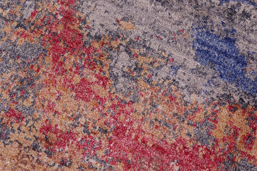 handmade Modern Modern Blue Gray Hand Knotted RECTANGLE BAMBOO SILK area rug 9 x 12