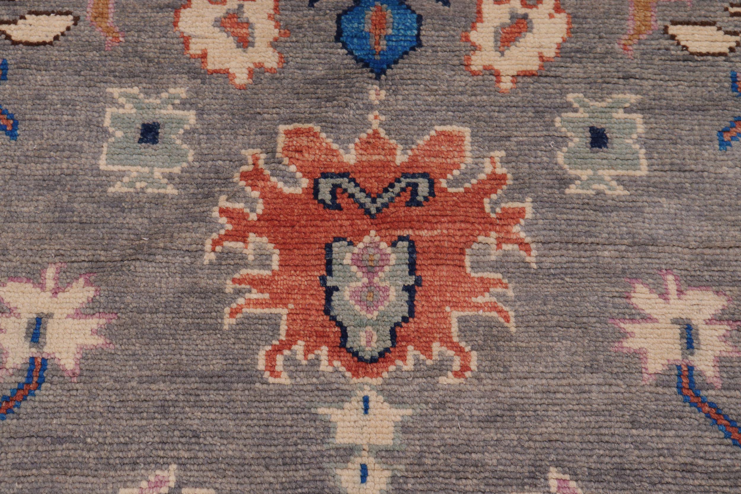 handmade Traditional Oushak Gray Blue Hand Knotted RECTANGLE 100% WOOL area rug 8' x 11'