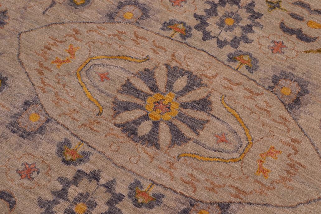 handmade Traditional Kafkaz Gray Lt. Green Hand Knotted RECTANGLE 100% WOOL area rug 9 x 12