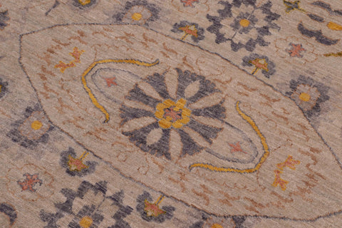 handmade Modern Kafkaz Gray Lt. Green Hand Knotted RECTANGLE 100% WOOL area rug 9' x 12'