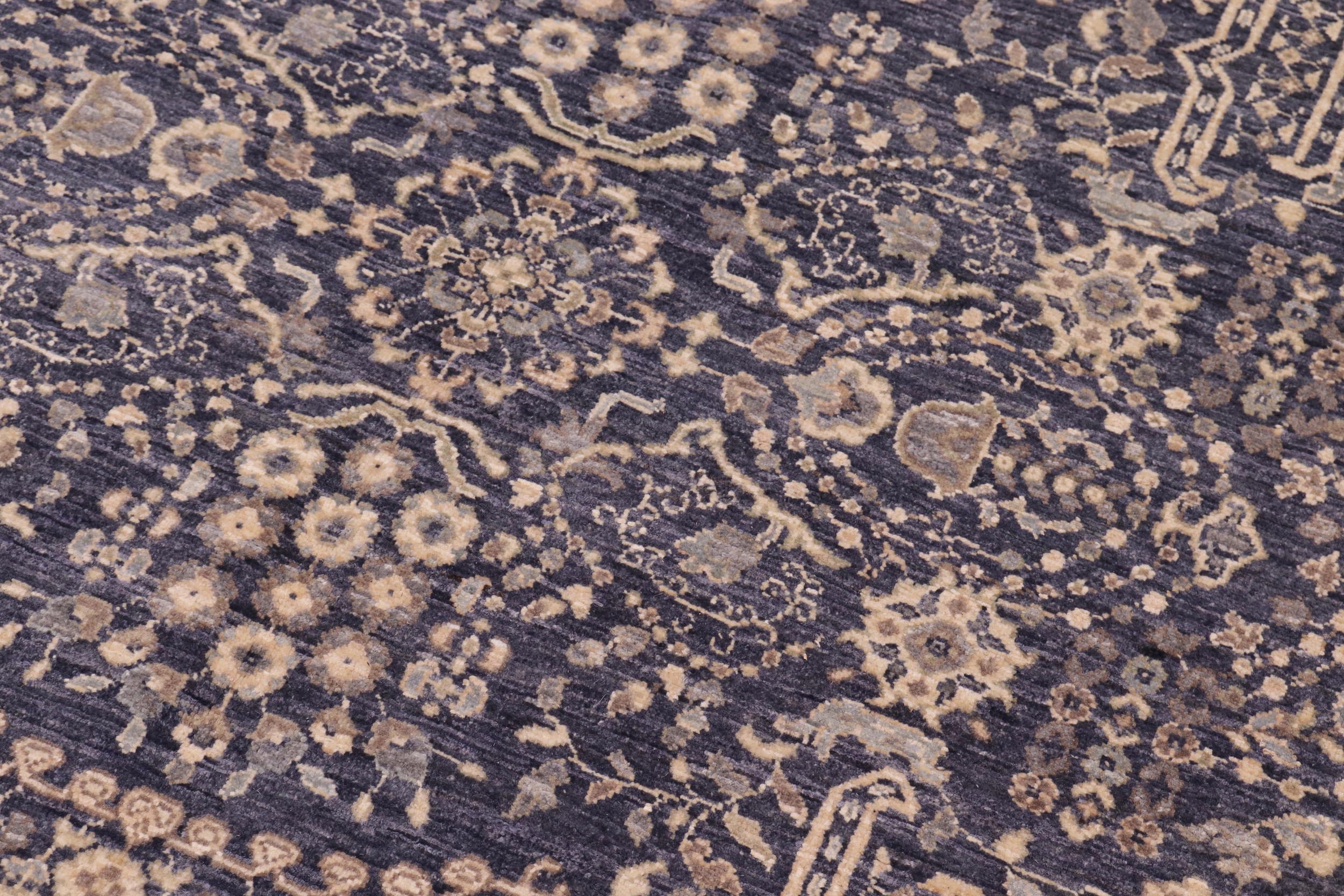 handmade Transitional Kafkaz Gray Beige Hand Knotted RECTANGLE 100% WOOL area rug 8' x 11'