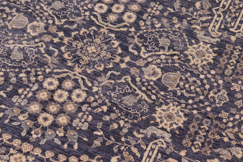 handmade Transitional Kafkaz Gray Beige Hand Knotted RECTANGLE 100% WOOL area rug 8' x 11'
