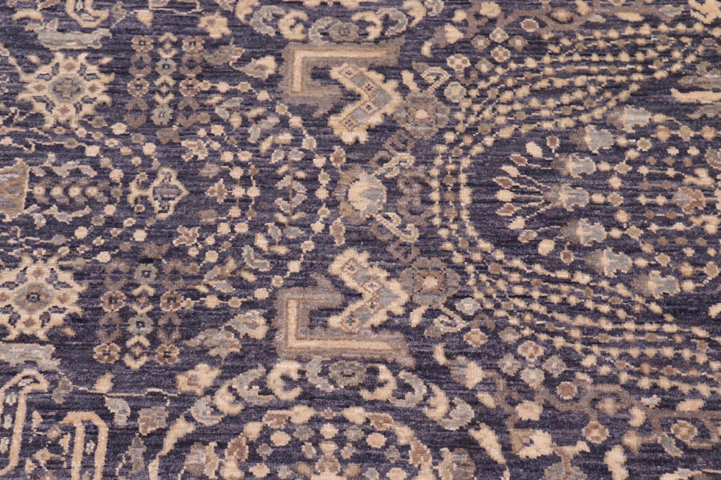 handmade Transitional Kafkaz Gray Beige Hand Knotted RECTANGLE 100% WOOL area rug 8' x 11'